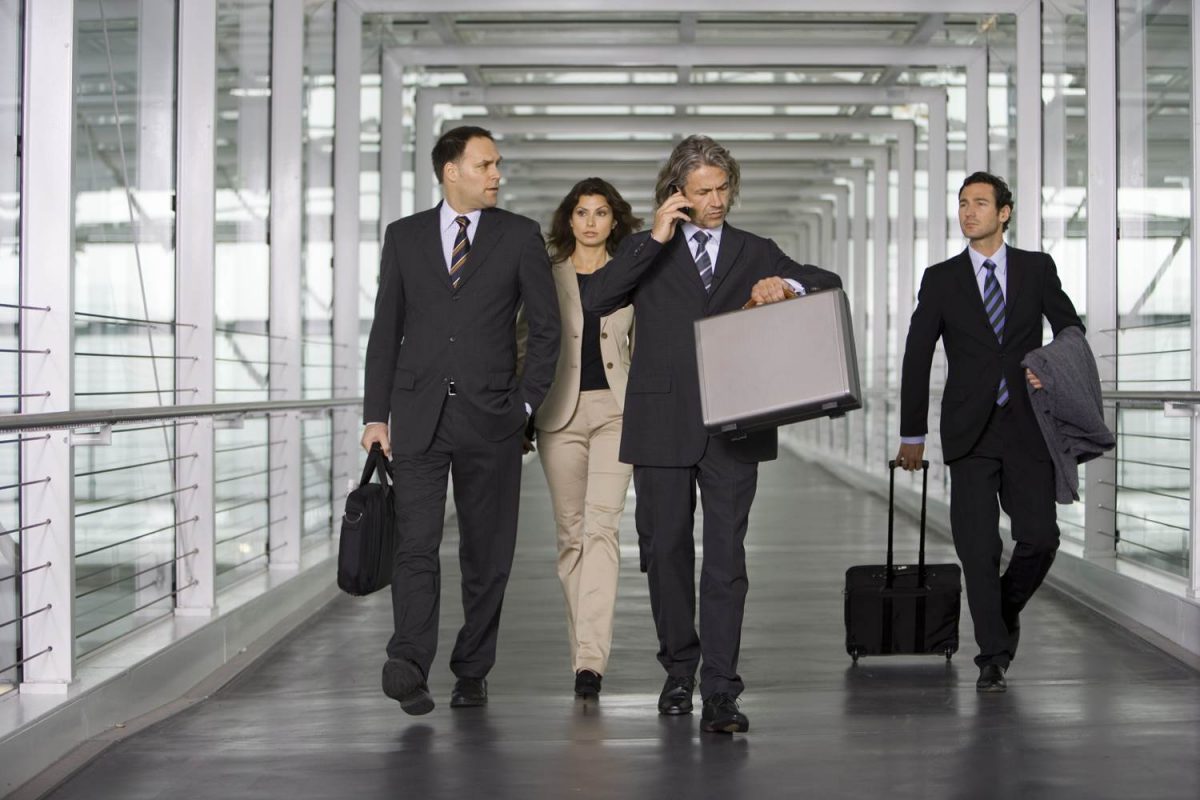 business people at airport