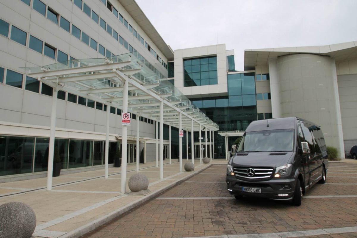 Black 19-seater minibus