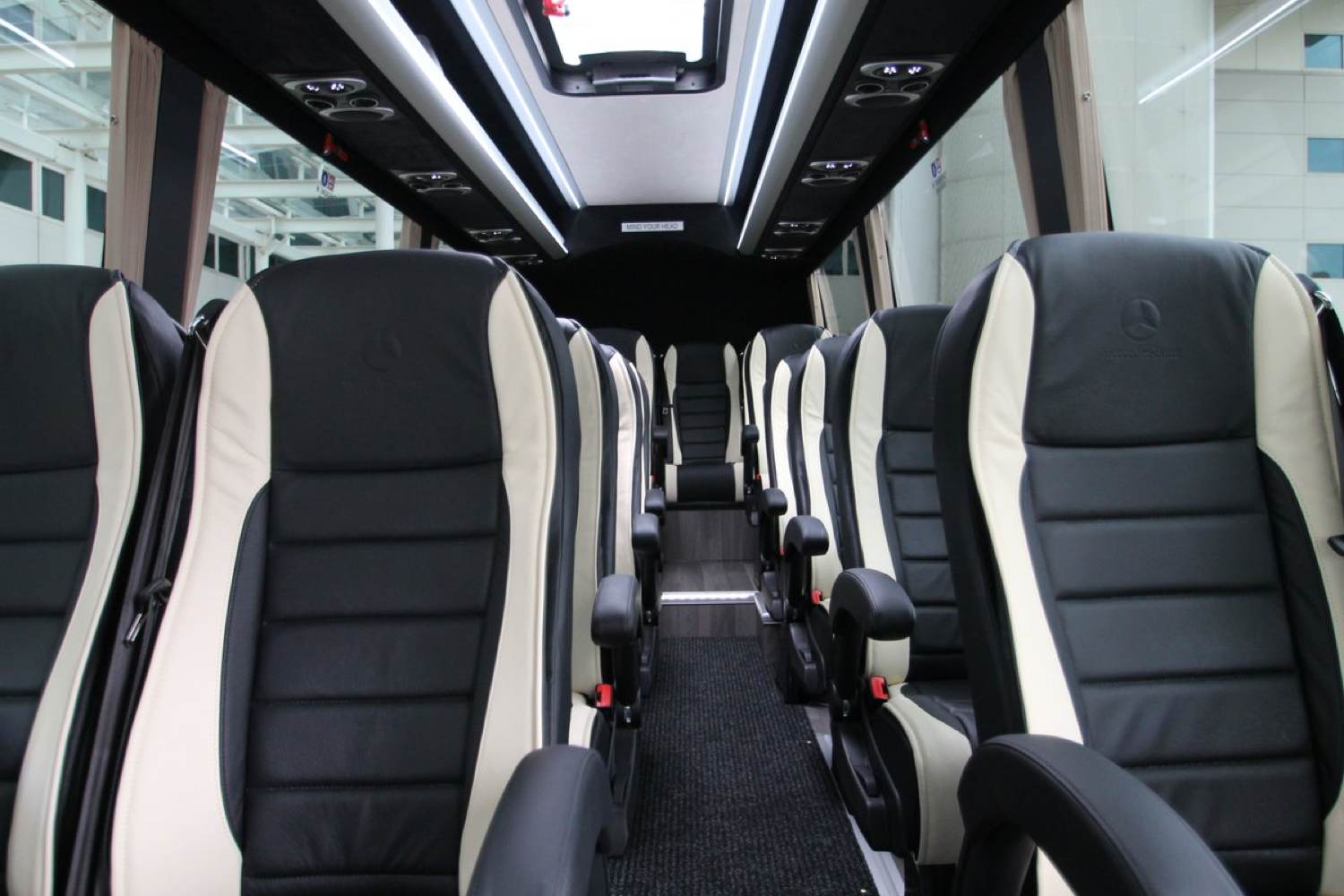 Interior of new 19 seater minibus